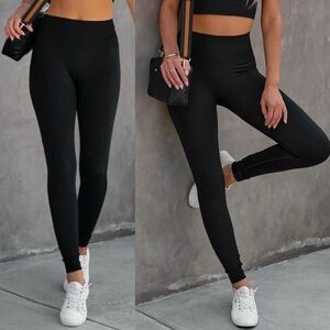 Spanx NWT Seamless Sculpt Chevron Ribbed Leggings‎ Black size 3X #50237R